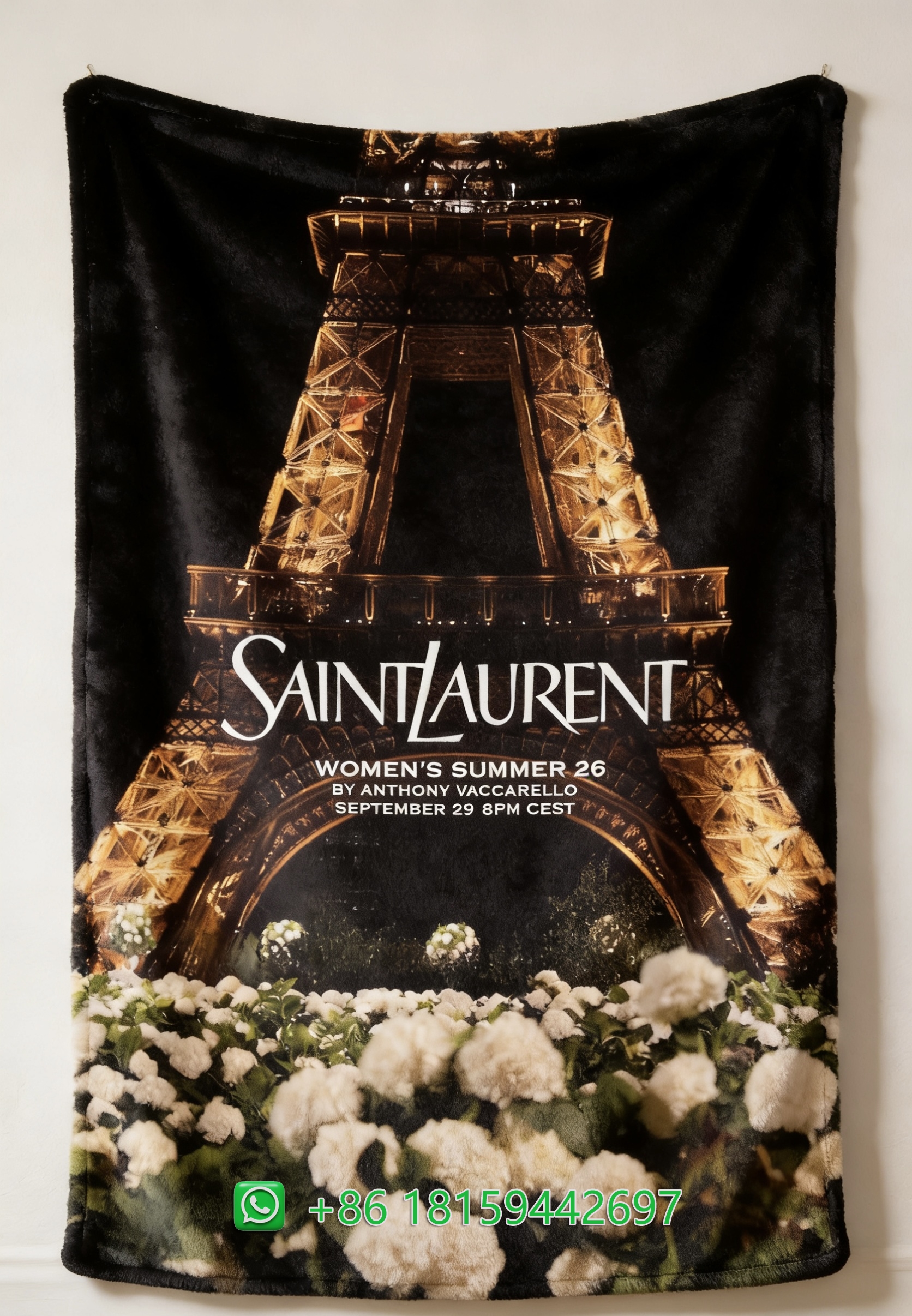 Yves Saint Laurent Throw Blankets